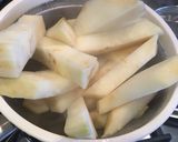 A picture of step 2 of Crunchy Celeriac Chips.