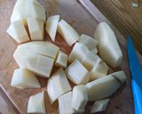 A picture of step 5 of Roasted Crown Prince Pumpkin soup with potato.