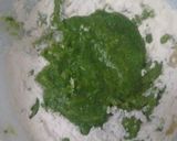 A picture of step 1 of Tomato santa with spinach Christmas trees.