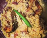 A picture of step 8 of Dahi Machh (fish curry with curd).
