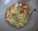 A picture of step 4 of Cabbage manchurian.