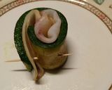 A picture of step 2 of Involtini di zucchine e spada courgette and swordfish rolls.