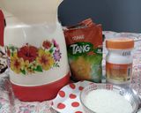 A picture of step 2 of Energy Boost Drink with ispaghol.