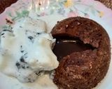 A picture of step 8 of Molten lava cake 😋😋😋.
