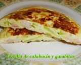 Foto del paso 11 de la receta Tortilla de calabacín y gambitas