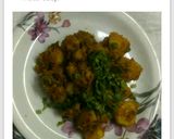 A picture of step 1 of Rose shape Tikki with Mayo Deep from left over aloo matar Subji.