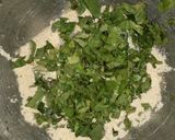 A picture of step 1 of Green potato Pakorda.