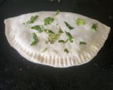 A picture of step 4 of Bolani - Afghani Breakfast - Flatbread Stuffed With Potatoes, Spring Onions, Cilantro And Spices.