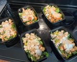 A picture of step 4 of Chicken Caesar Salad - meal prep/weekly lunch grab n’ go!.