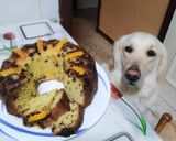 Foto del paso 5 de la receta: Bizcocho con fideos de chocolate y naranja confitada!!