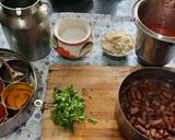 A picture of step 4 of Dhaba style spicy Rajma Beans Masala curry.