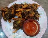 A picture of step 4 of Palak k pakore.