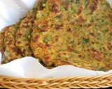 A picture of step 7 of Palak & Aloo Parathas !.