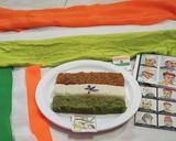 A picture of step 6 of Tricolour barfi.