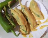 A picture of step 5 of Stuffed green chillies pakoray.