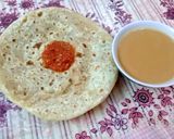 A picture of step 12 of Aalu Ka Paratha with Tamater ki chatni.