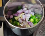 A picture of step 2 of Cucumber pachadi.