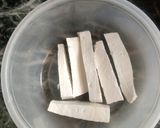 A picture of step 1 of Paneer fingers.