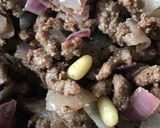 A picture of step 1 of Shish Barak - Lebanese meat dumplings in cooked yogurt.