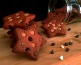 A picture of step 8 of Red velvet choco chips cookies.