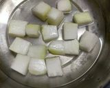 A picture of step 1 of Kerala Style Ash Gourd Curry (Moru Curry).