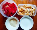 รูปขั้นตอนการทำที่ 2 ของ ไอศกรีมแตงโม และกล้วยหอมทอง (Watermelon and banana Sorbet)