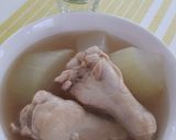 รูปขั้นตอนการทำที่ 3 ของ "แกงจืดฟักน่องไก่" 🥣🐔Winter Melon Soup with Chicken
