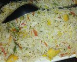 A picture of step 3 of Chicken fried rice.