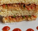 A picture of step 4 of Chicken veg sandwich.