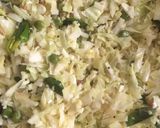 A picture of step 1 of Cabbage and green peas curry.