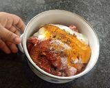A picture of step 1 of Curry patta Wala chicken.