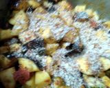 A picture of step 3 of Brinjal potatoes and tomato sabji(no onion no garlic).