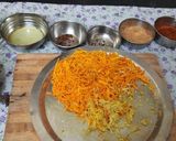 A picture of step 2 of Raw turmeric ginger pickle.