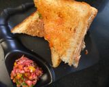 A picture of step 5 of Coleslaw sandwich.