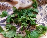 A picture of step 1 of Passion fruit and Mint Juice.