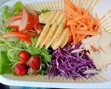 Hình bước làm 1 của món Health với salad