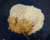 A picture of step 1 of Amaranth Peanut Butter Chocolate Bars.