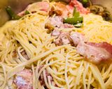 A picture of step 4 of Creamy Bacon 🥓 and Spaghetti 🍝.