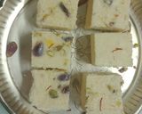A picture of step 3 of Spoiled milk steamed Barfi (Sweet).