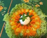 Une image de l'étape 10 de Salade de crânes d'oiseaux aux carottes râpées, burrata di buffala et basilic frais.