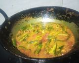 A picture of step 4 of Dahi wali bhindi.