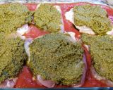 A picture of step 4 of Basil Pesto & Mozarella Chicken Thighs.