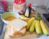 A picture of step 1 of Banana-Stuffed Bread.