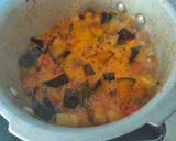 Ringan Bataka Vatana nu shak (brinjal potato and peas sabzi) recipe step 3 photo