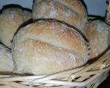 A picture of step 3 of Portuguese rolls.