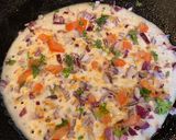 A picture of step 3 of Pizza style Onion and Tomato Uthappam.