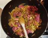 A picture of step 3 of Beef coconut curry.