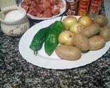 Foto del paso 1 de la receta: Tacos de cerdo a la soja con patatas al horno especiadas
