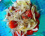 Foto del paso 2 de la receta: Breca torrada a la plancha con vuelco de tomates cherrys marina