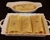 A picture of step 14 of Pasta Wrapped Chicken Cordon Bleu.